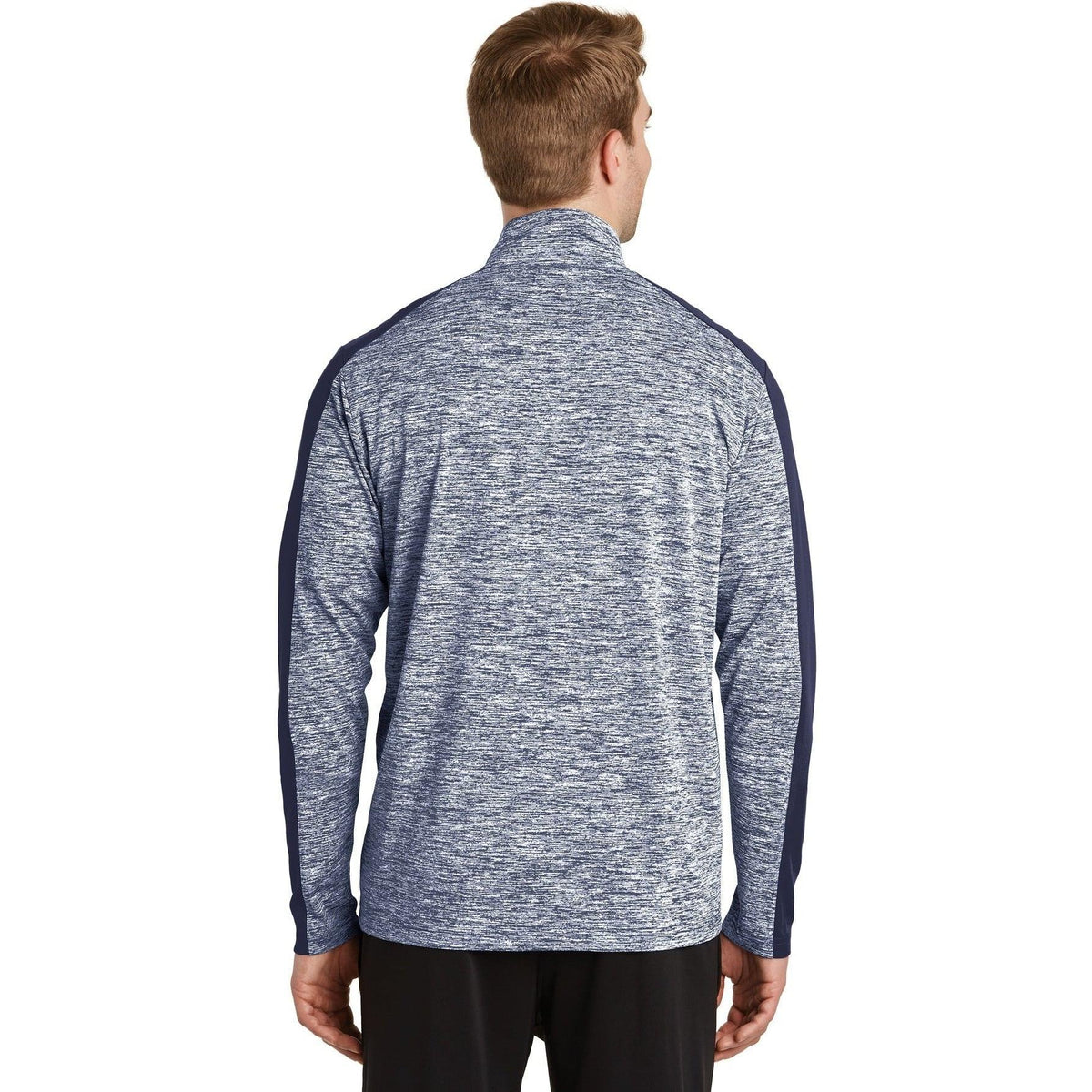 no-logo Sport-Tek PosiCharge Electric Heather Colorblock 1/4-Zip Pullover-Quarter Zips-Sport-Tek-Thread Logic