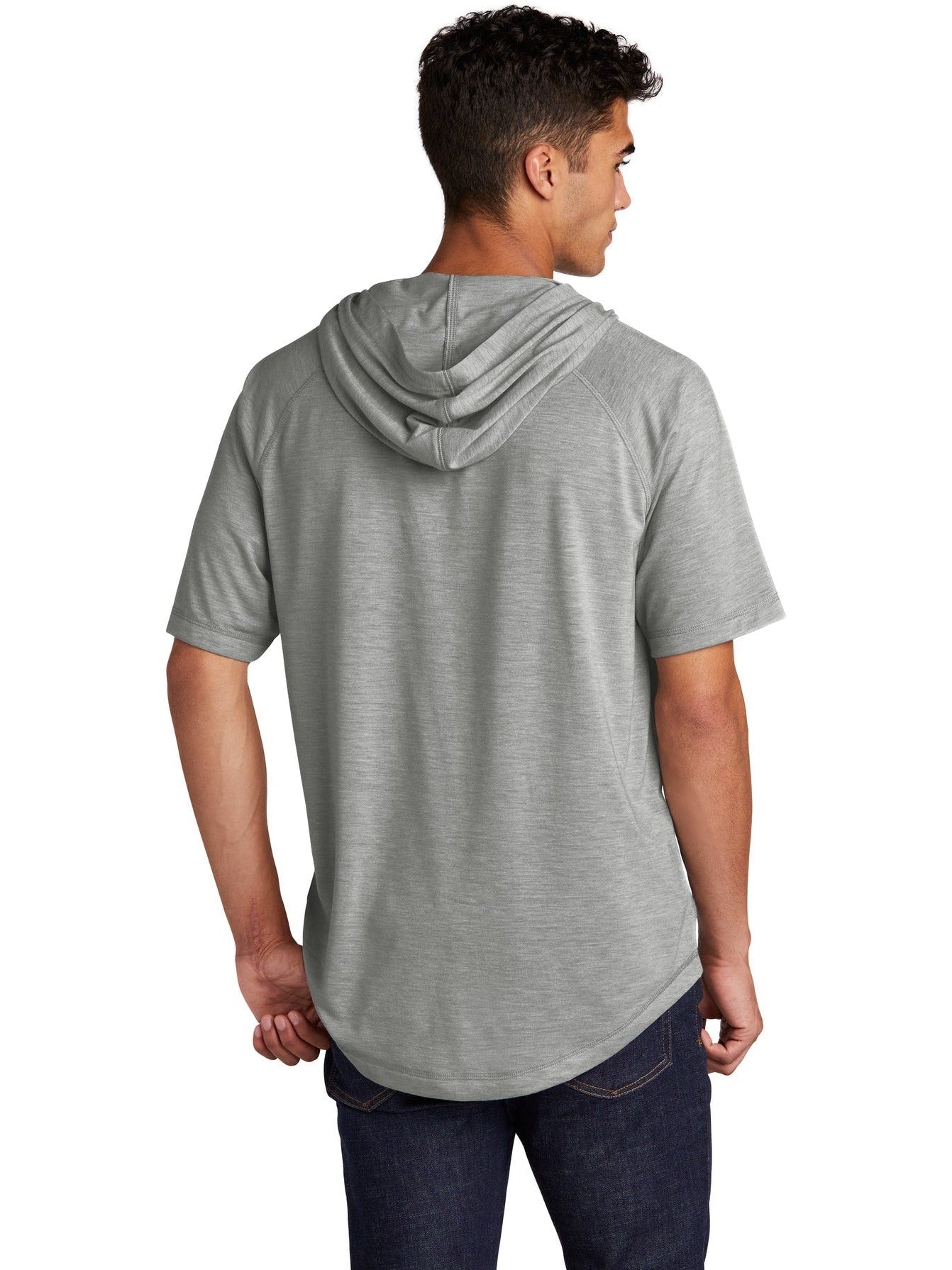 no-logo Sport-Tek PosiCharge Tri-Blend Wicking Short Sleeve Hoodie-Regular-Sport-Tek-Thread Logic