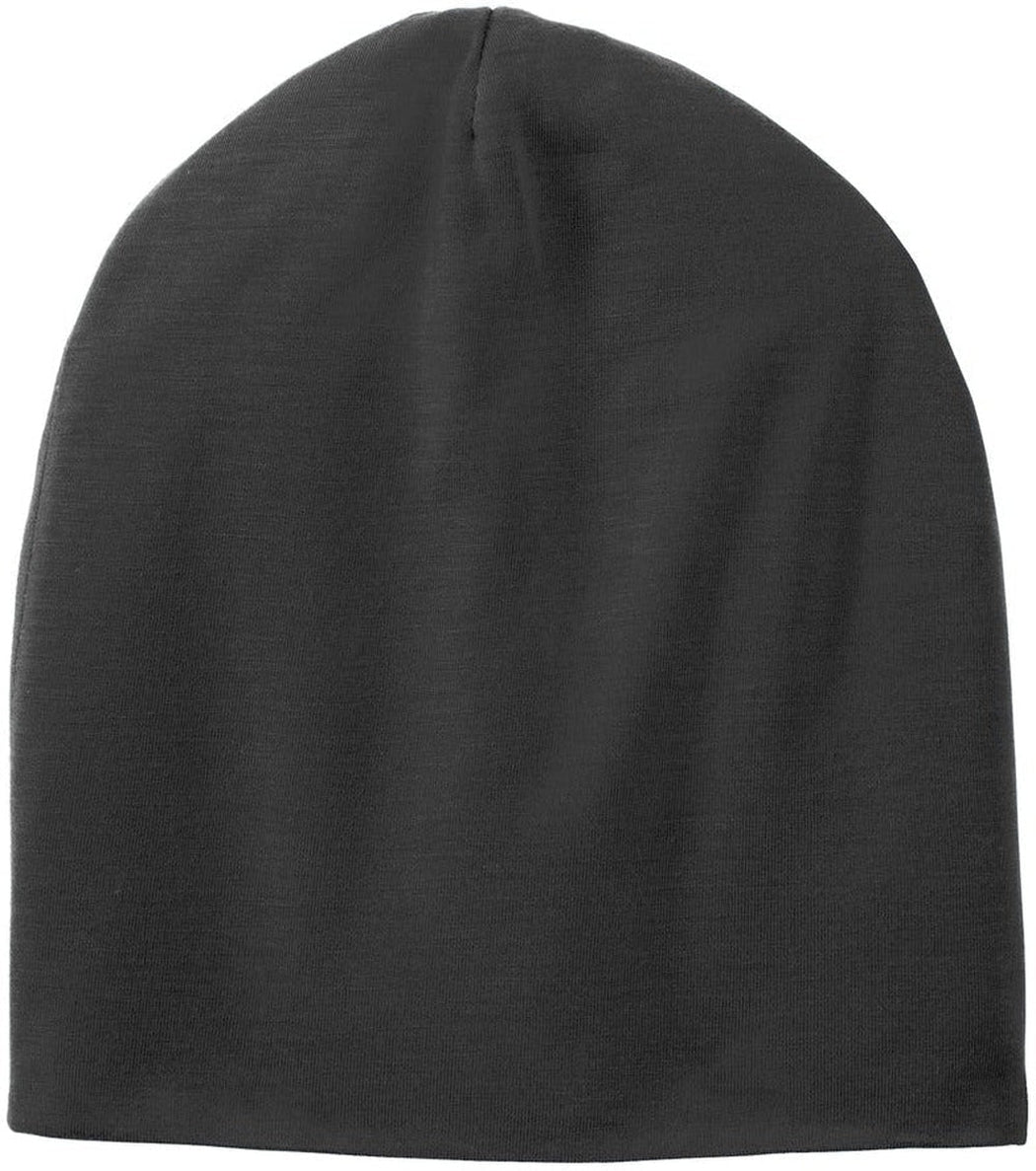 Sport-Tek Posicharge Competitor Cotton Touch Jersey Knit Slouch Beanie-Active-Sport-Tek-Black-OSFA-Thread Logic