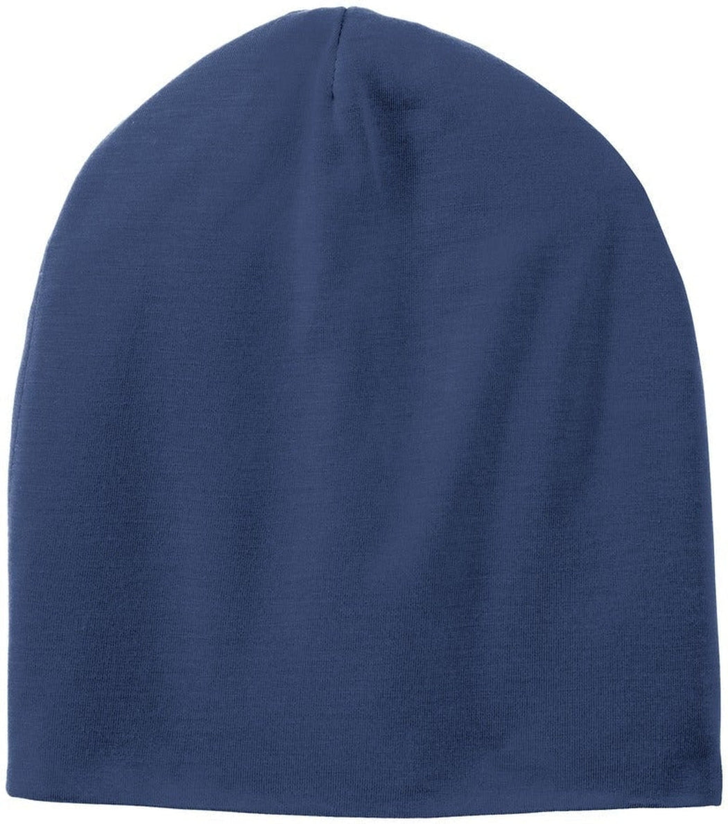 Sport-Tek Posicharge Competitor Cotton Touch Jersey Knit Slouch Beanie-Active-Sport-Tek-True Navy-OSFA-Thread Logic