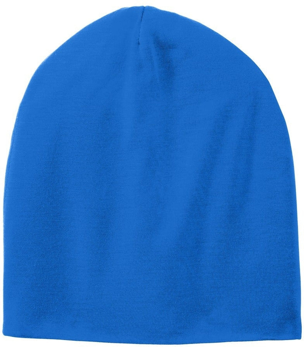 Sport-Tek Posicharge Competitor Cotton Touch Jersey Knit Slouch Beanie-Active-Sport-Tek-True Royal-OSFA-Thread Logic