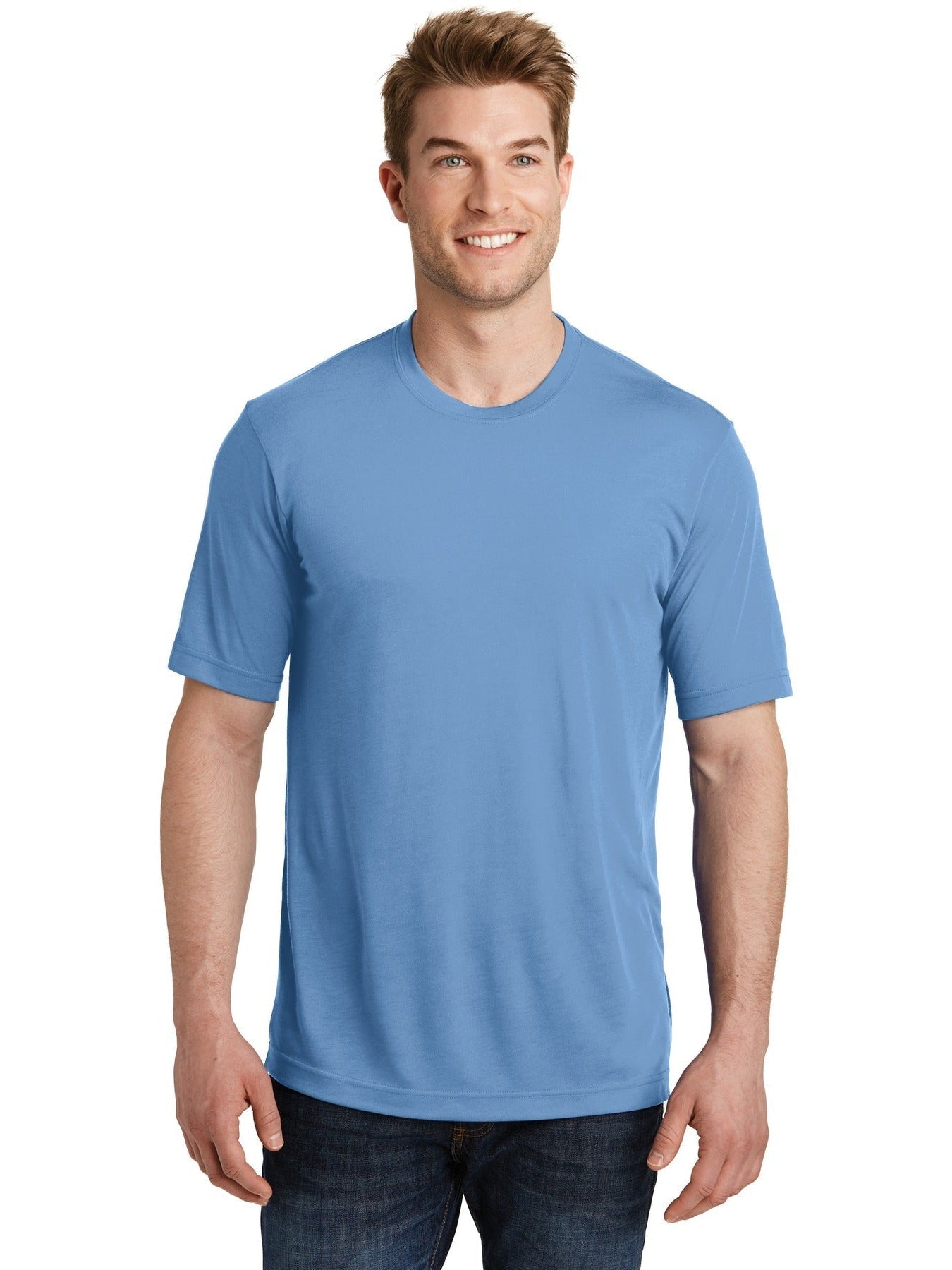 Sport-Tek Posicharge Competitor Cotton Touch Tee-Regular-Sport-Tek-Carolina Blue-S-Thread Logic