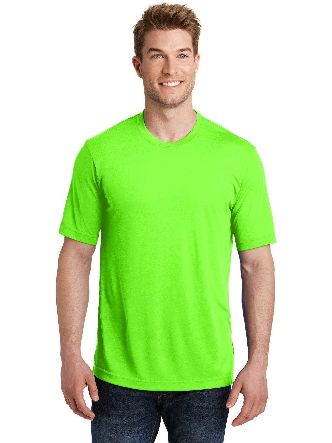 Sport-Tek Posicharge Competitor Cotton Touch Tee-Regular-Sport-Tek-Neon Green-S-Thread Logic