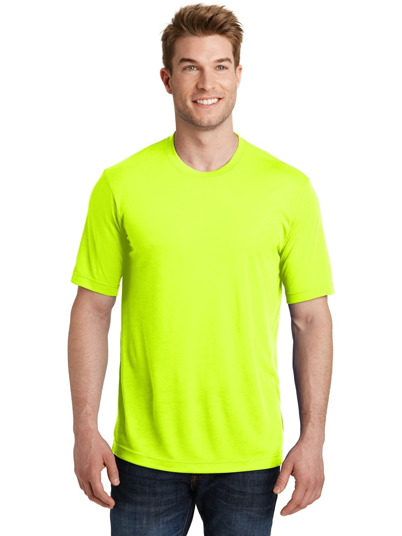 Sport-Tek Posicharge Competitor Cotton Touch Tee-Regular-Sport-Tek-Neon Yellow-S-Thread Logic