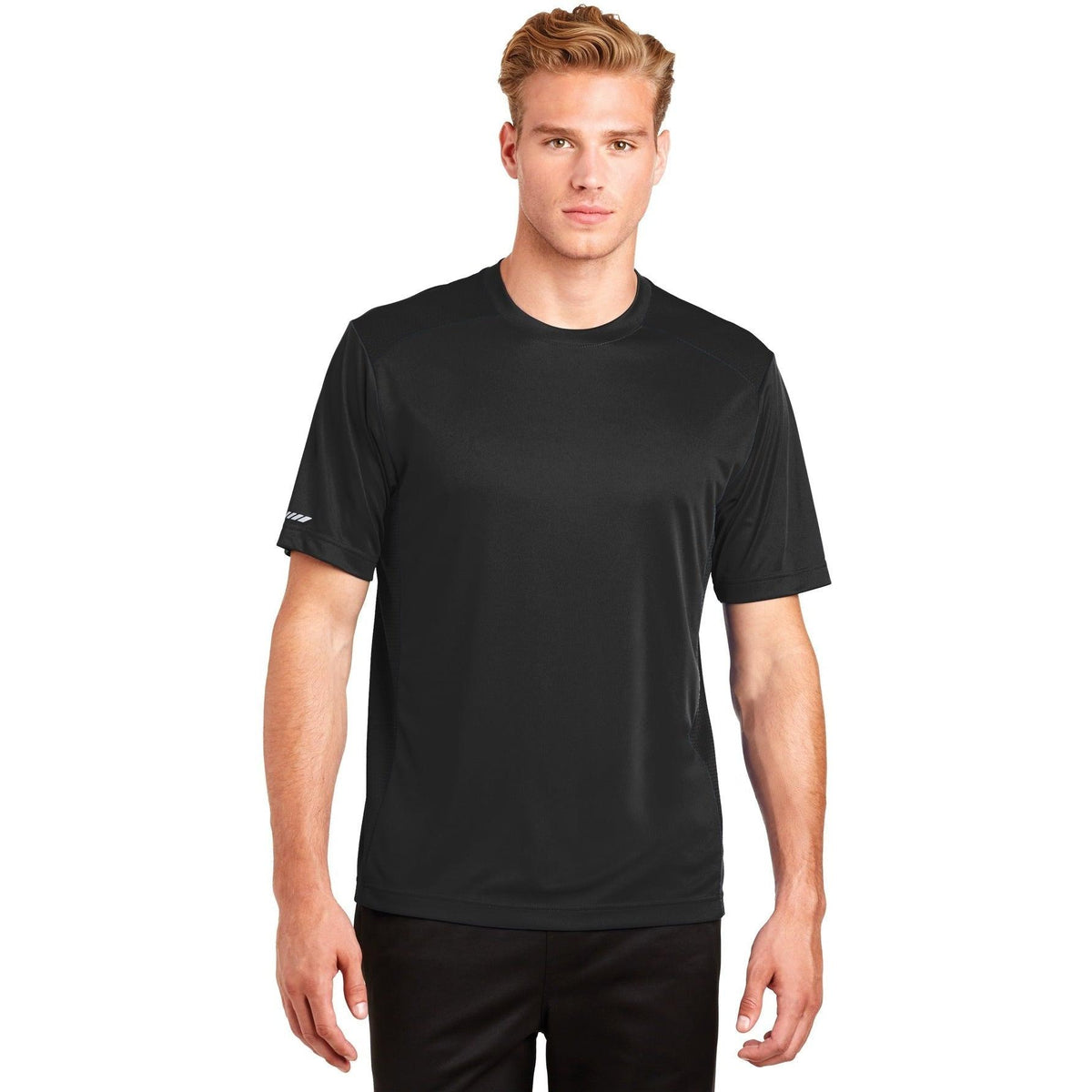 no-logo Sport-Tek Posicharge Elevate Tee-Regular-Sport-Tek-Black-S-Thread Logic