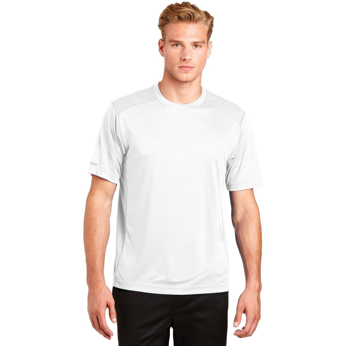 no-logo Sport-Tek Posicharge Elevate Tee-Regular-Sport-Tek-White-M-Thread Logic