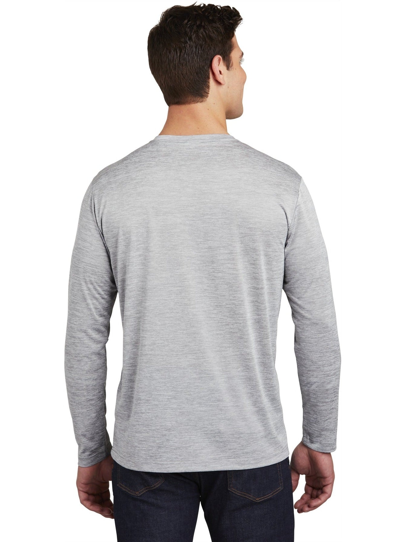 no-logo Sport-Tek Posicharge Long Sleeve Electric Heather Tee-Regular-Sport-Tek-Thread Logic