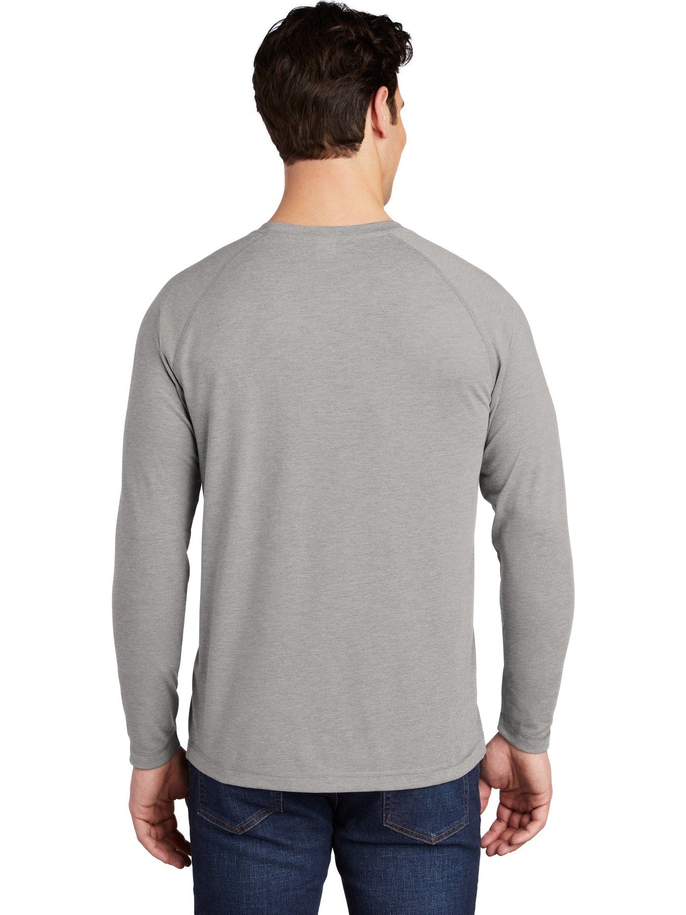 no-logo Sport-Tek Posicharge Long Sleeve Tri-Blend Wicking Raglan Tee-Regular-Sport-Tek-Thread Logic
