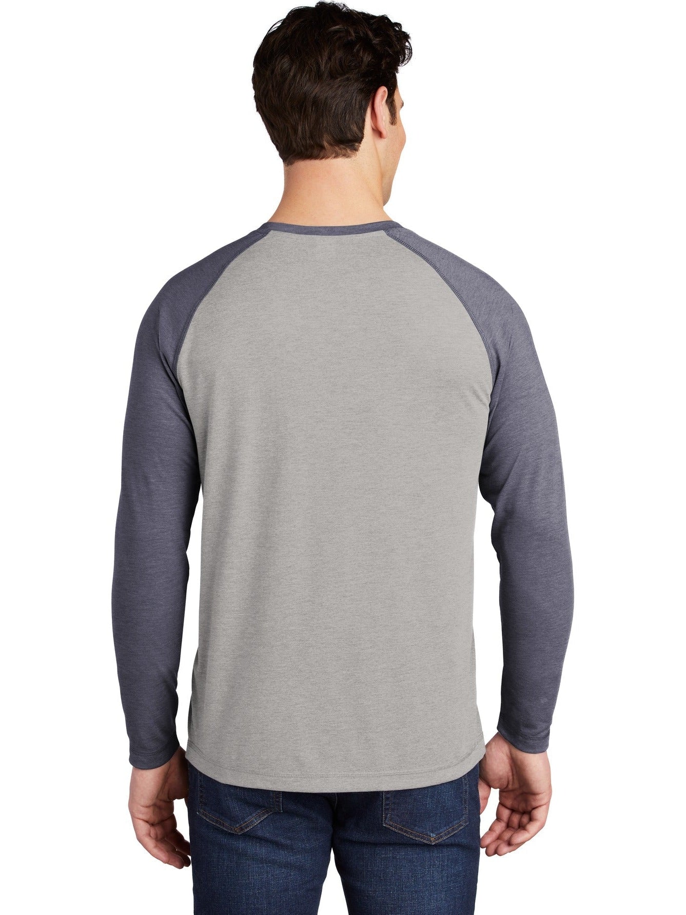 no-logo Sport-Tek Posicharge Long Sleeve Tri-Blend Wicking Raglan Tee-Regular-Sport-Tek-Thread Logic