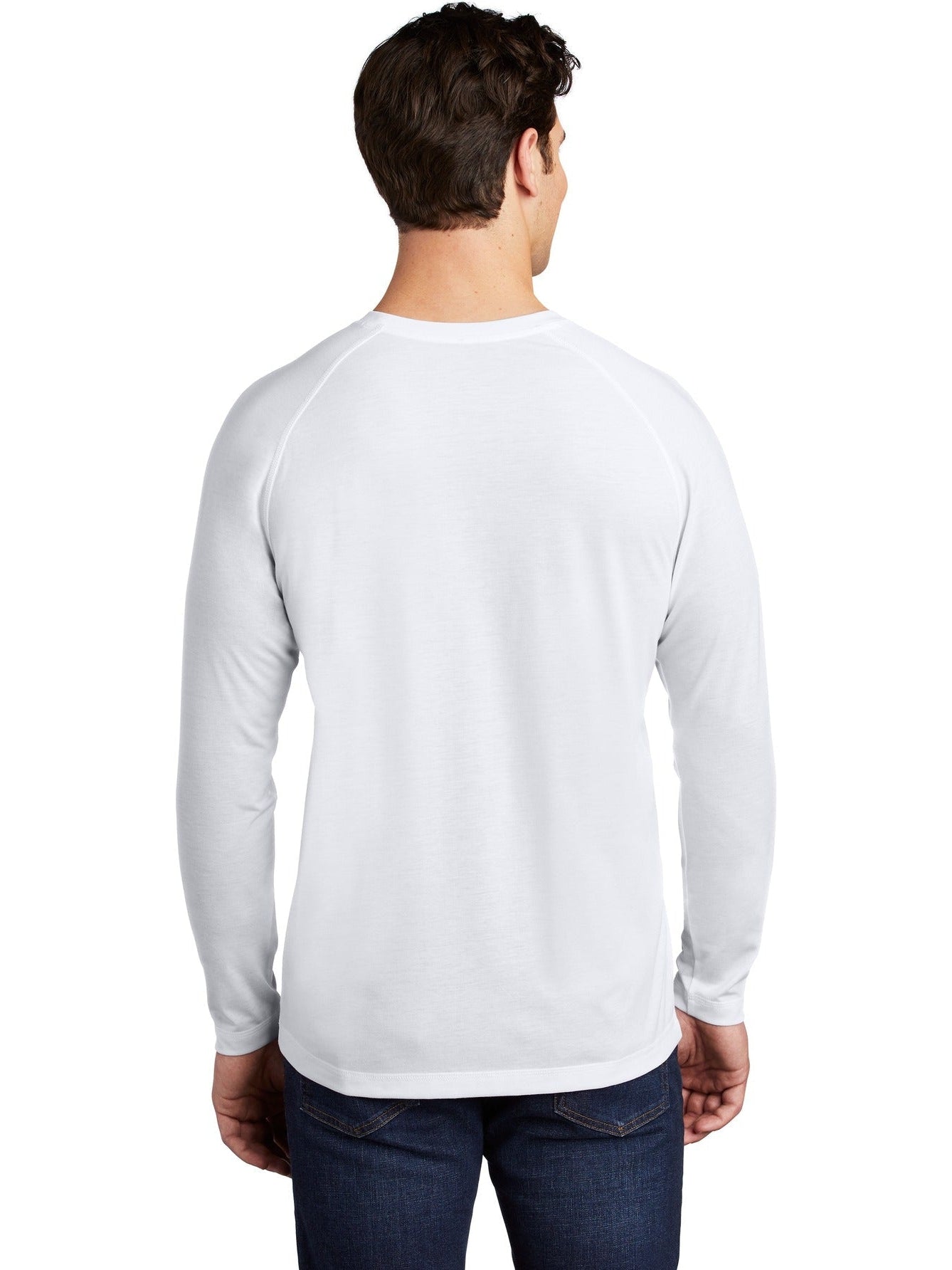 no-logo Sport-Tek Posicharge Long Sleeve Tri-Blend Wicking Raglan Tee-Regular-Sport-Tek-Thread Logic