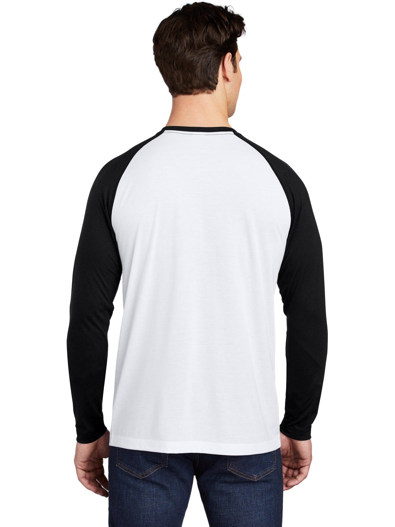 no-logo Sport-Tek Posicharge Long Sleeve Tri-Blend Wicking Raglan Tee-Regular-Sport-Tek-Thread Logic