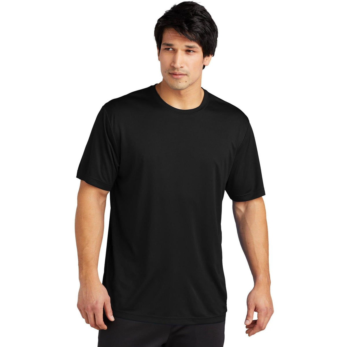 no-logo Sport-Tek Posicharge Re-Compete Tee-Regular-Sport-Tek-Black-S-Thread Logic