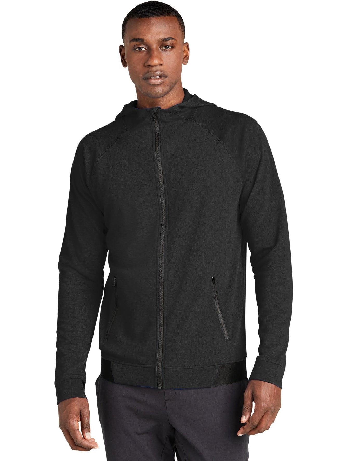 Sport-Tek Posicharge Strive Hooded Full-Zip-Regular-Sport-Tek-Black-S-Thread Logic