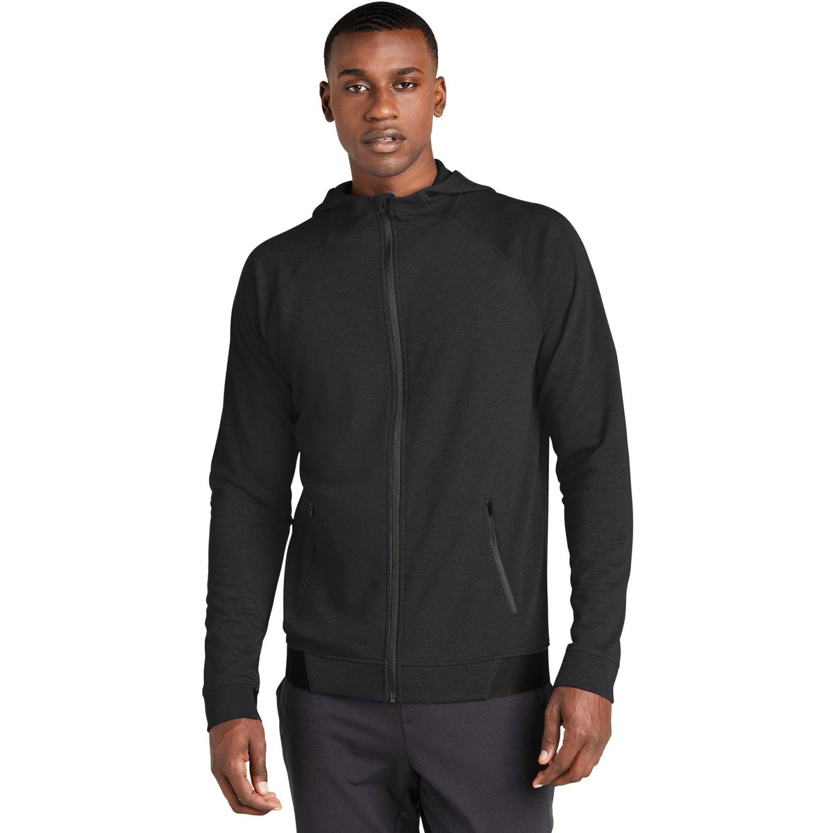 no-logo Sport-Tek Posicharge Strive Hooded Full-Zip-Regular-Sport-Tek-Black-S-Thread Logic