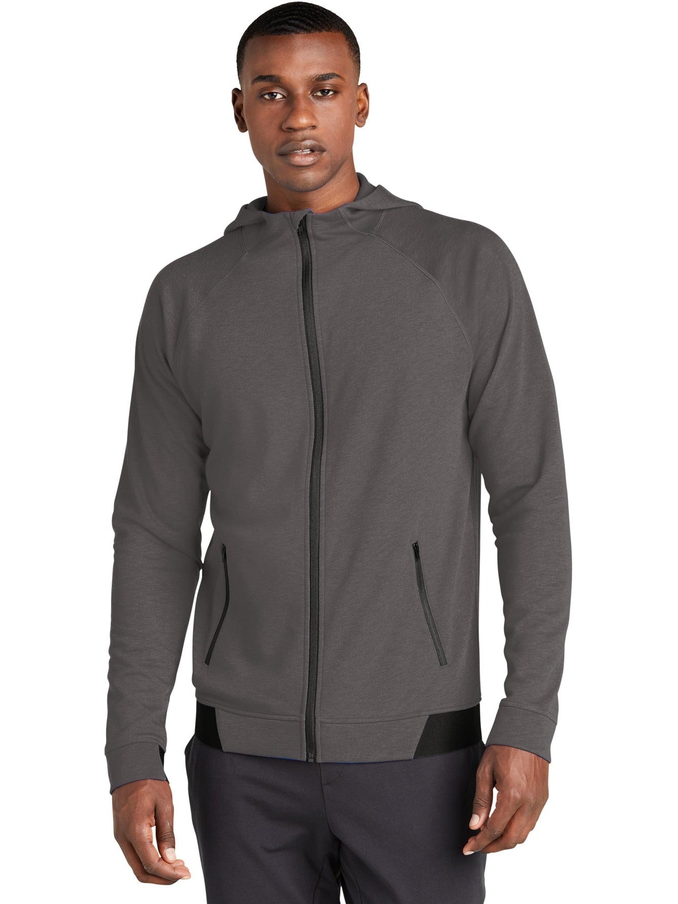 Sport-Tek Posicharge Strive Hooded Full-Zip-Regular-Sport-Tek-Graphite-S-Thread Logic