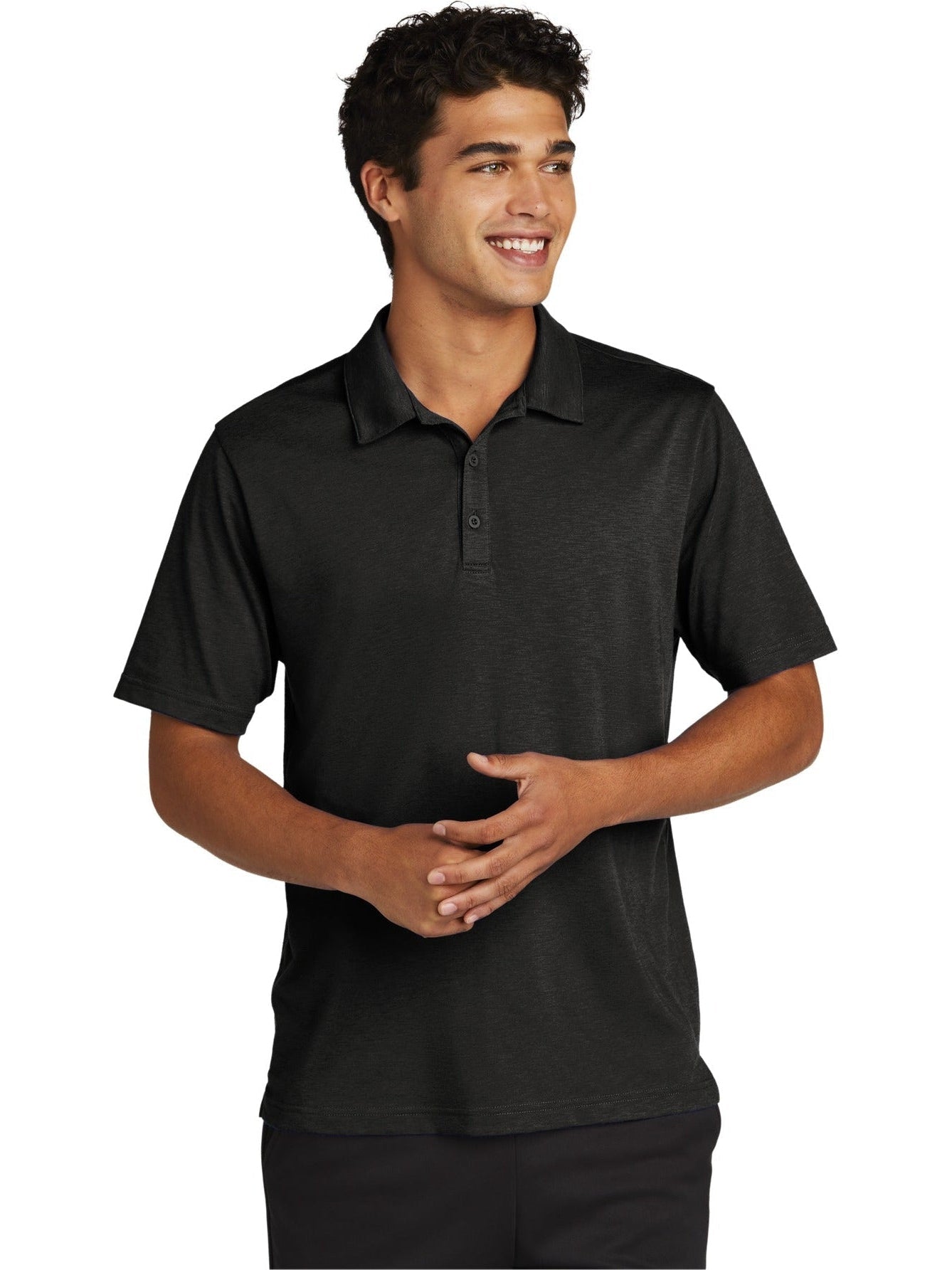 Sport-Tek Posicharge Strive Polo-Regular-Sport-Tek-Black-S-Thread Logic