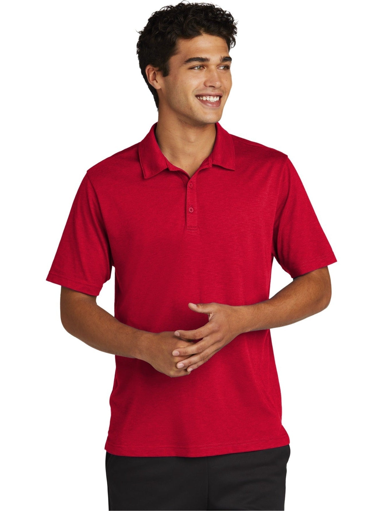 Sport-Tek Posicharge Strive Polo-Regular-Sport-Tek-Deep Red-S-Thread Logic