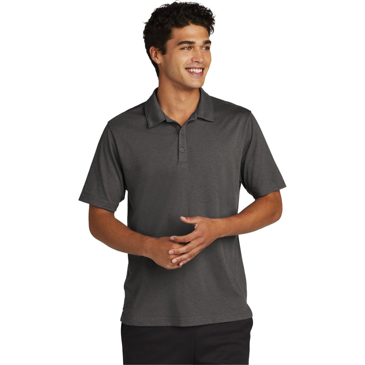 logo-left Sport-Tek Posicharge Strive Polo-Regular-Sport-Tek-Graphite-S-Thread Logic