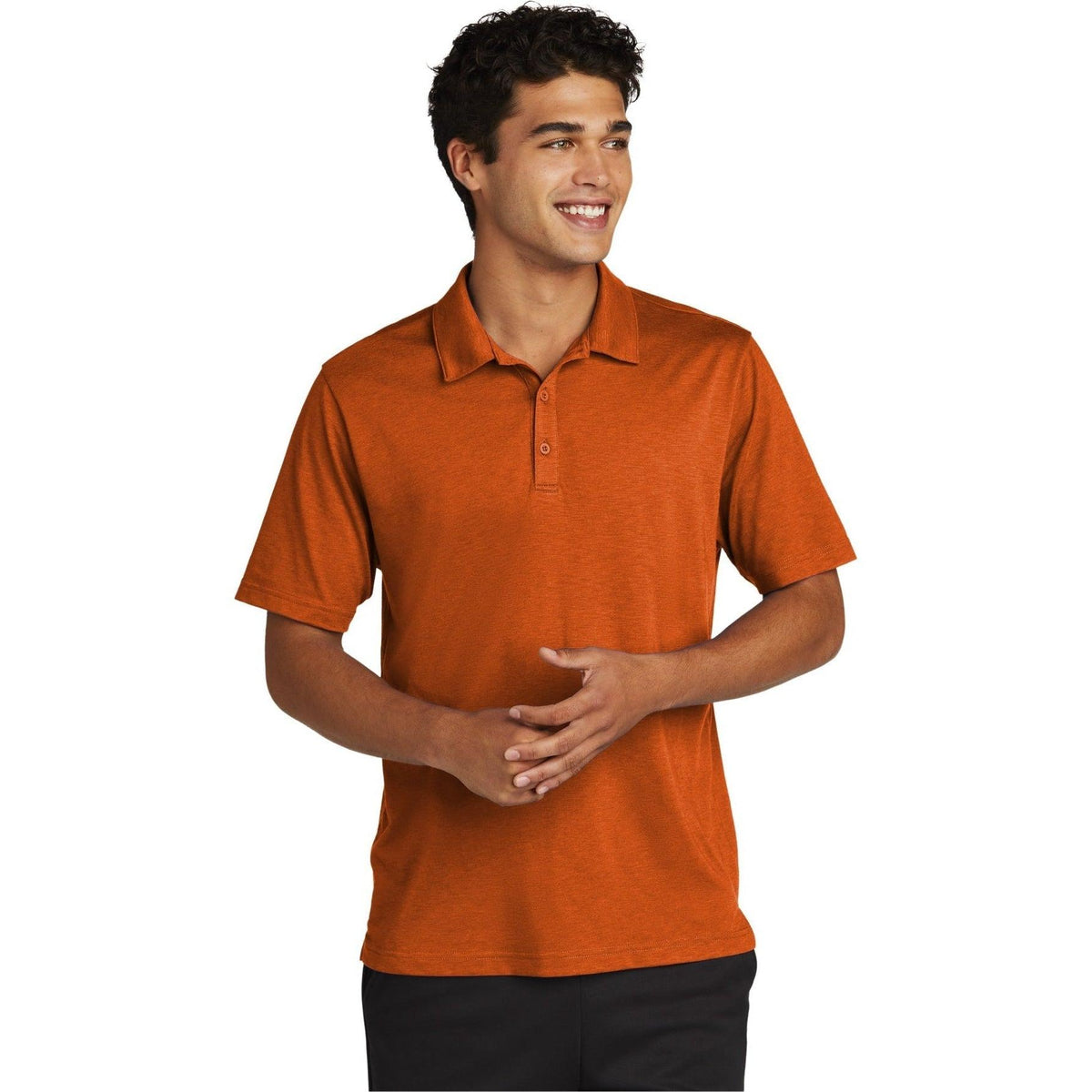 logo-left Sport-Tek Posicharge Strive Polo-Regular-Sport-Tek-Texas Orange-S-Thread Logic