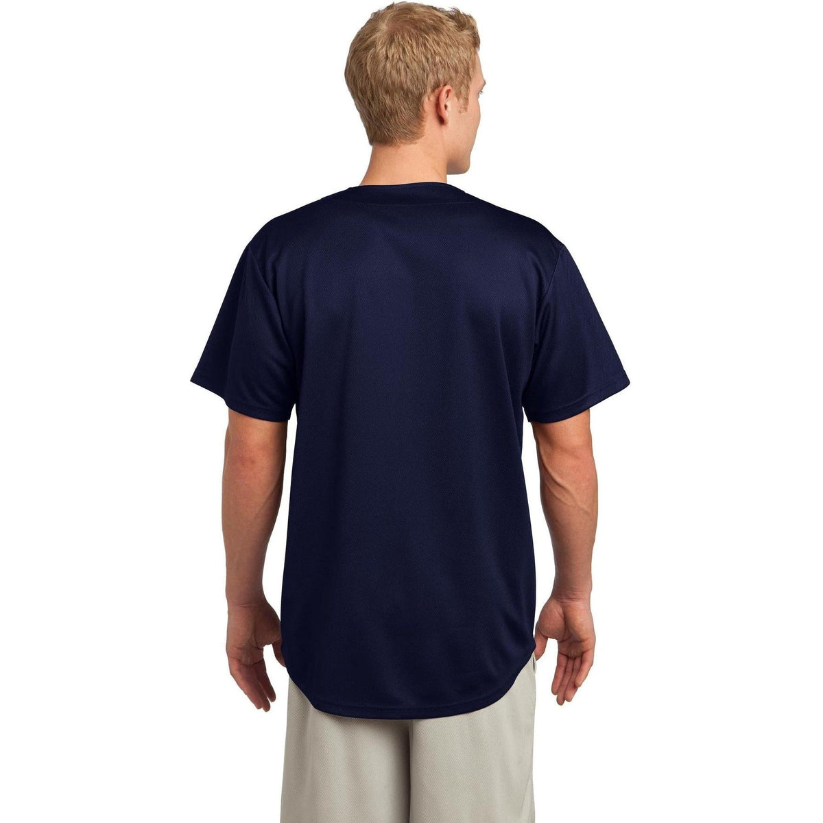 no-logo Sport-Tek Posicharge Tough Mesh Full-Button Jersey-Regular-Sport-Tek-Thread Logic