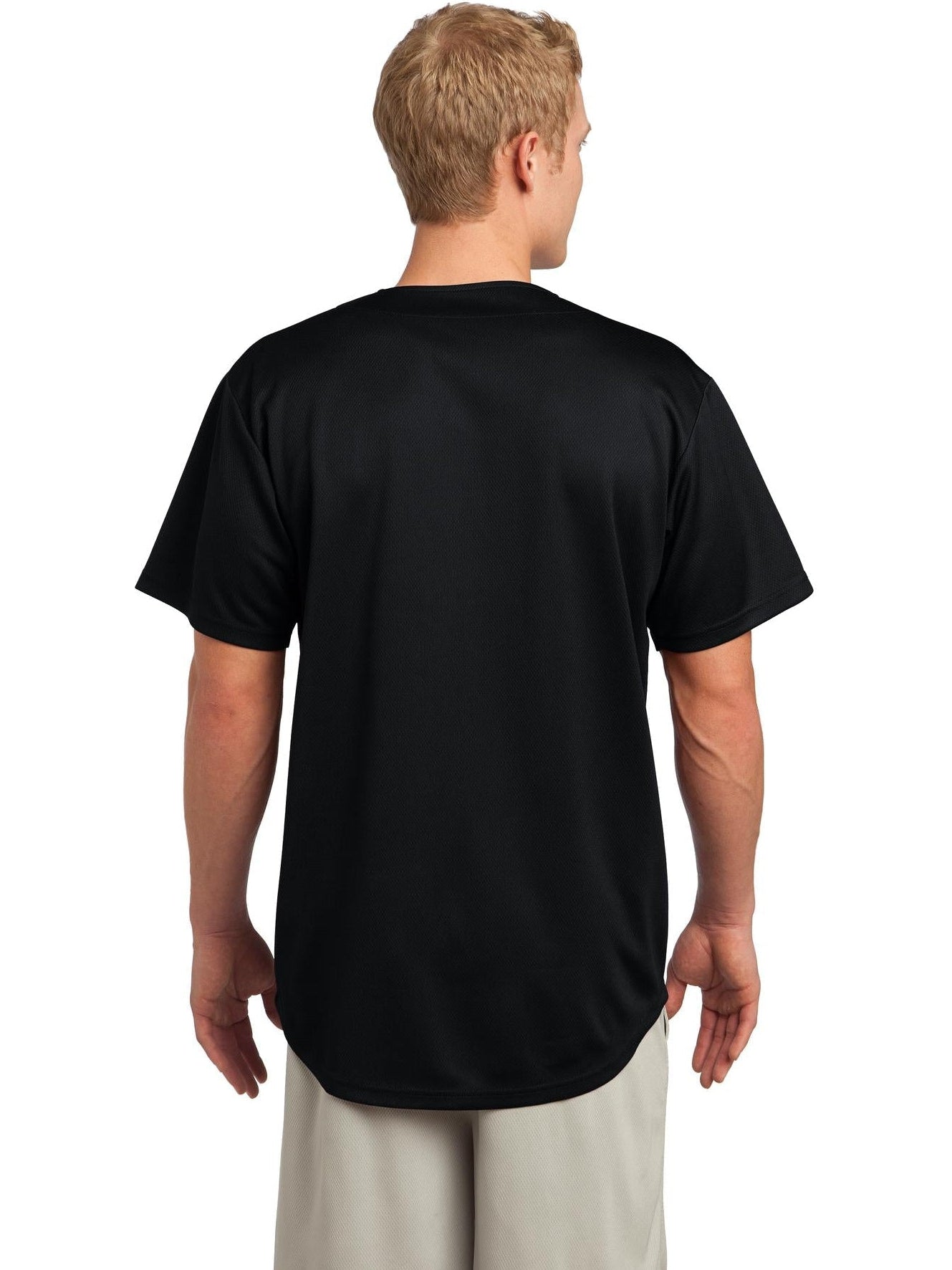 no-logo Sport-Tek Posicharge Tough Mesh Full-Button Jersey-Regular-Sport-Tek-Thread Logic