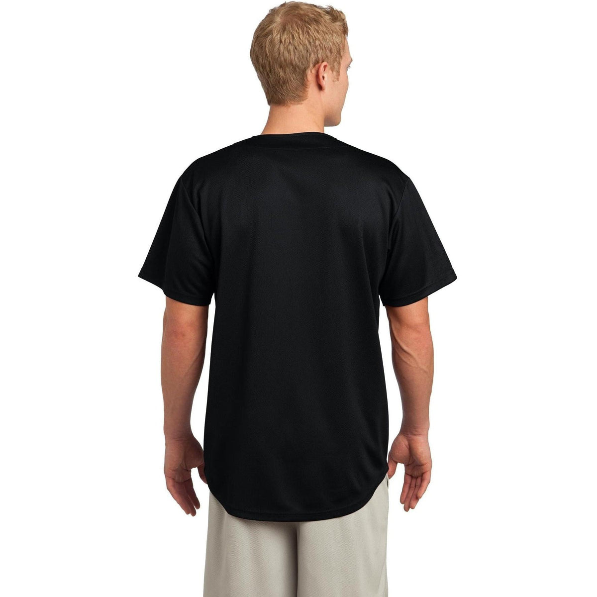 no-logo Sport-Tek Posicharge Tough Mesh Full-Button Jersey-Regular-Sport-Tek-Thread Logic