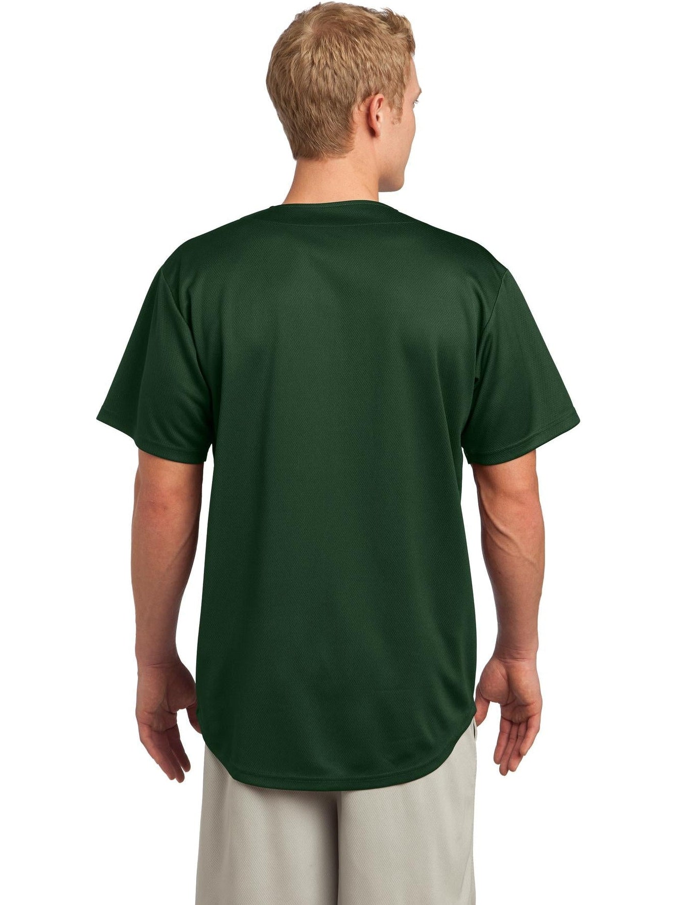 no-logo Sport-Tek Posicharge Tough Mesh Full-Button Jersey-Regular-Sport-Tek-Thread Logic