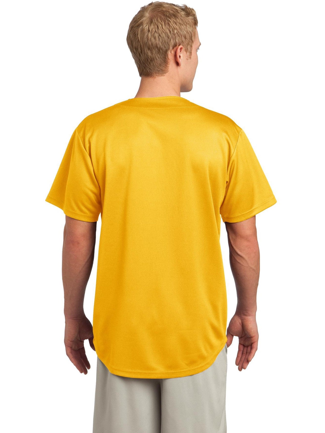 no-logo Sport-Tek Posicharge Tough Mesh Full-Button Jersey-Regular-Sport-Tek-Thread Logic