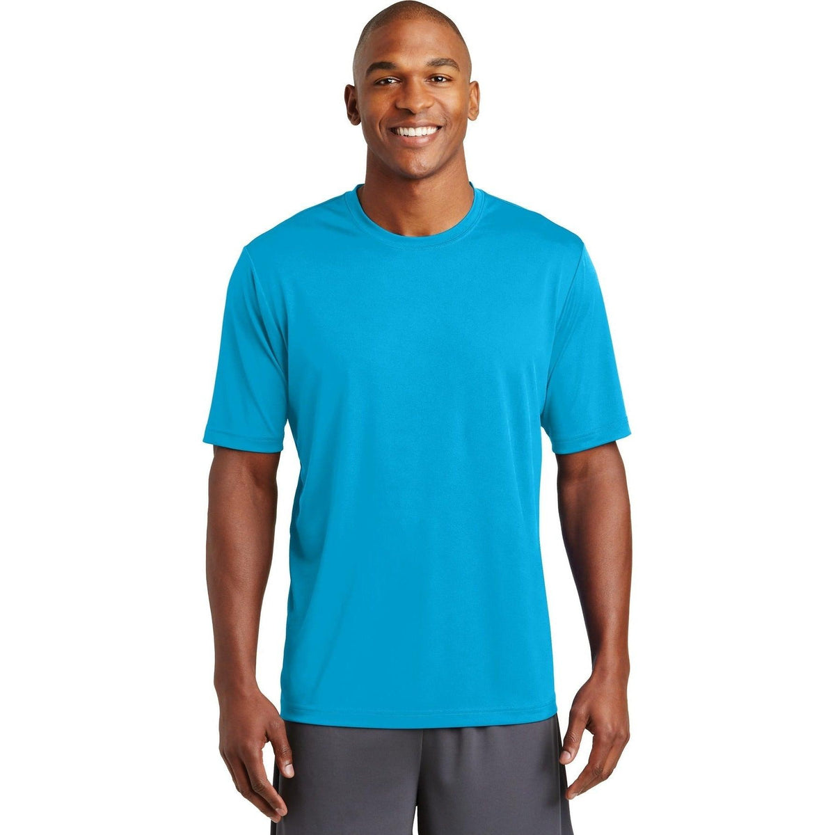 no-logo Sport-Tek Posicharge Tough Tee-Regular-Sport-Tek-Atomic Blue-S-Thread Logic