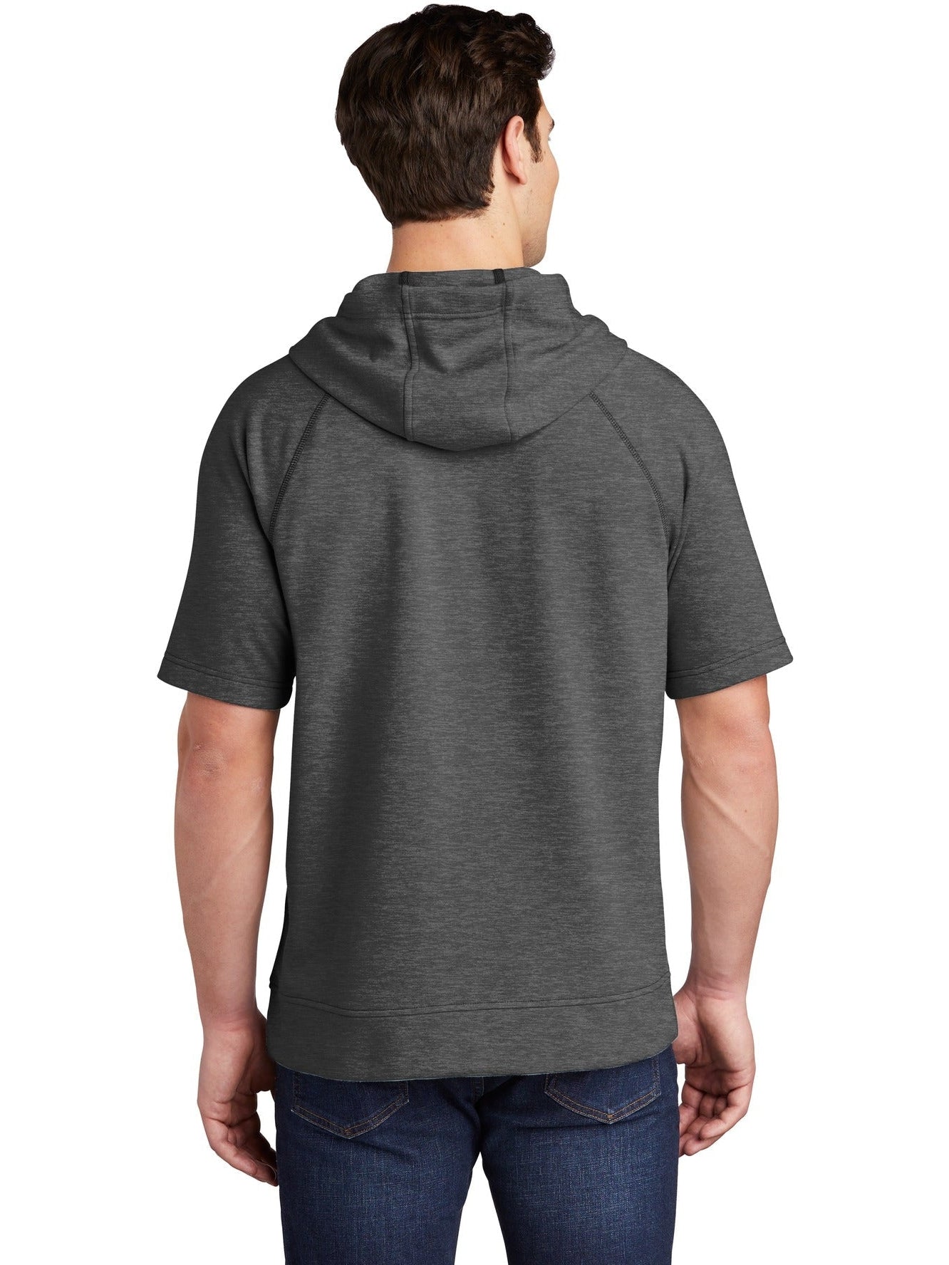 no-logo Sport-Tek Posicharge Tri-Blend Wicking Fleece Short Sleeve Hooded Pullover-Regular-Sport-Tek-Thread Logic