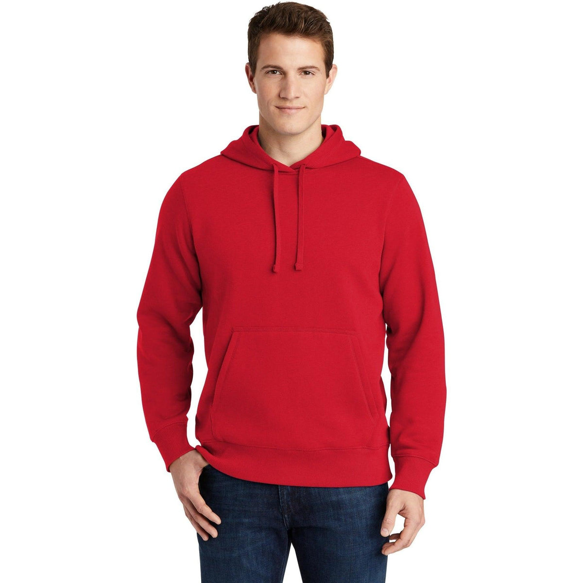 no-logo Sport-Tek Pullover Hooded Sweatshirt-Hoodies-Sport-Tek-True Red-S-Thread Logic