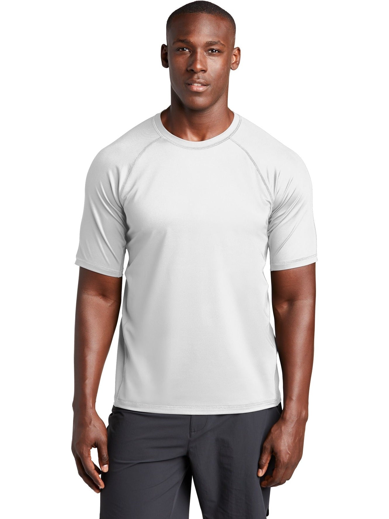 Sport-Tek Rashguard Tee-Regular-Sport-Tek-White-S-Thread Logic