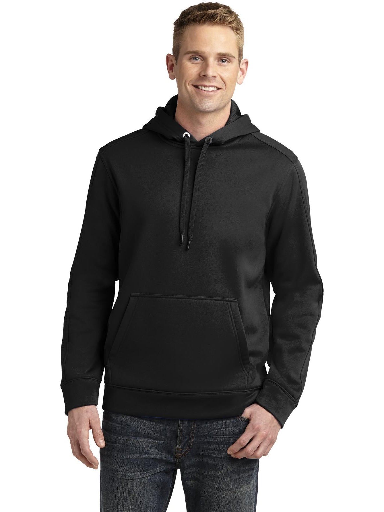 Sport-Tek Repel Hooded Pullover-Regular-Sport-Tek-Black-S-Thread Logic