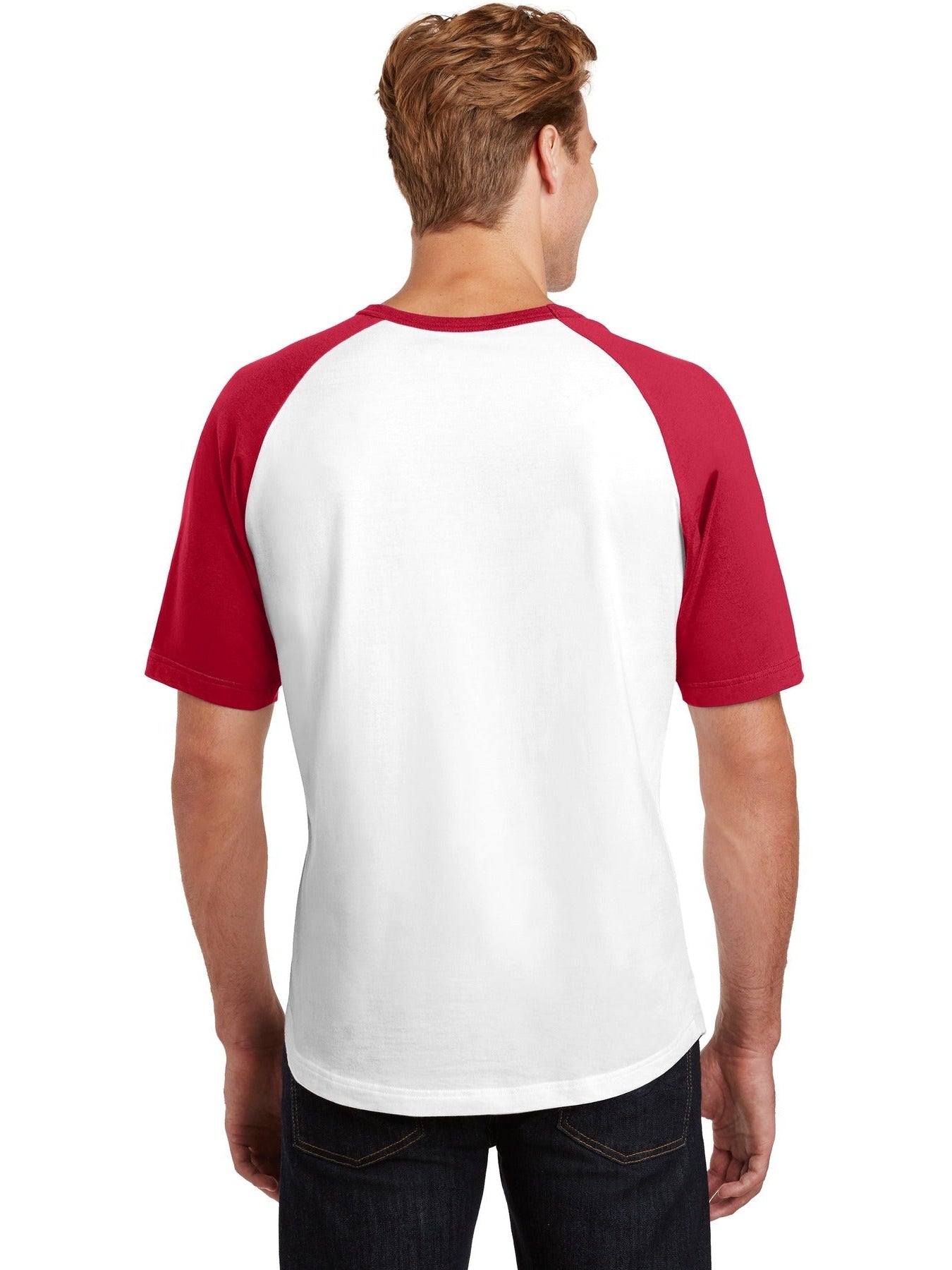 no-logo Sport-Tek Short Sleeve Colorblock Raglan Jersey-Regular-Sport-Tek-Thread Logic
