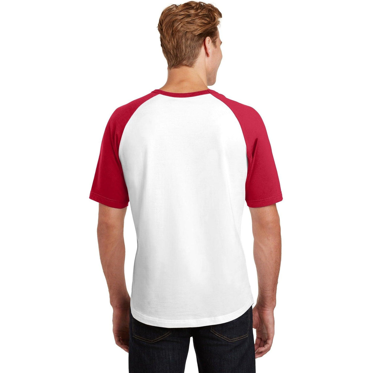 no-logo Sport-Tek Short Sleeve Colorblock Raglan Jersey-Regular-Sport-Tek-Thread Logic