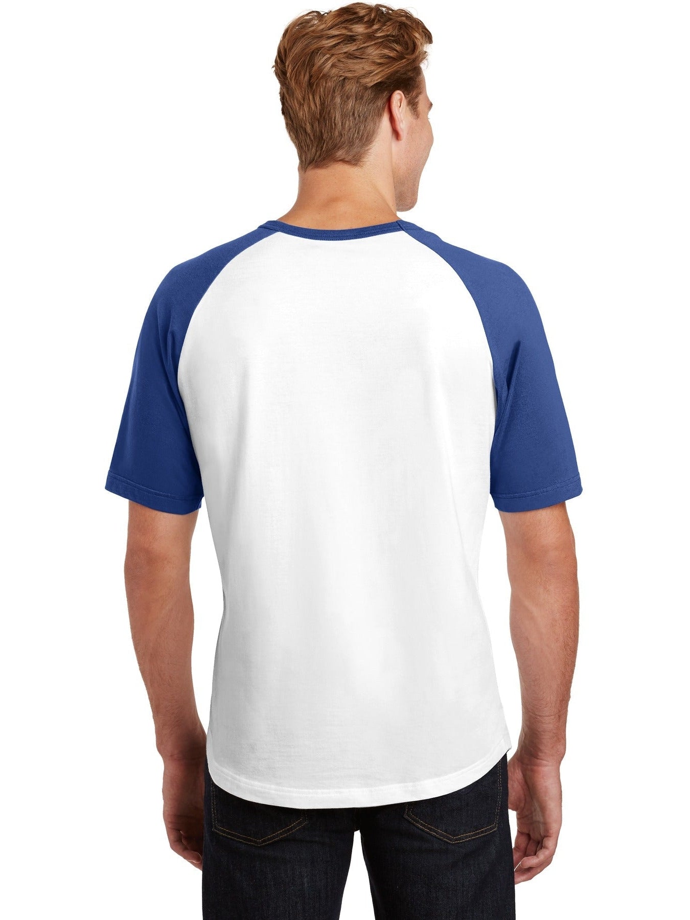 no-logo Sport-Tek Short Sleeve Colorblock Raglan Jersey-Regular-Sport-Tek-Thread Logic