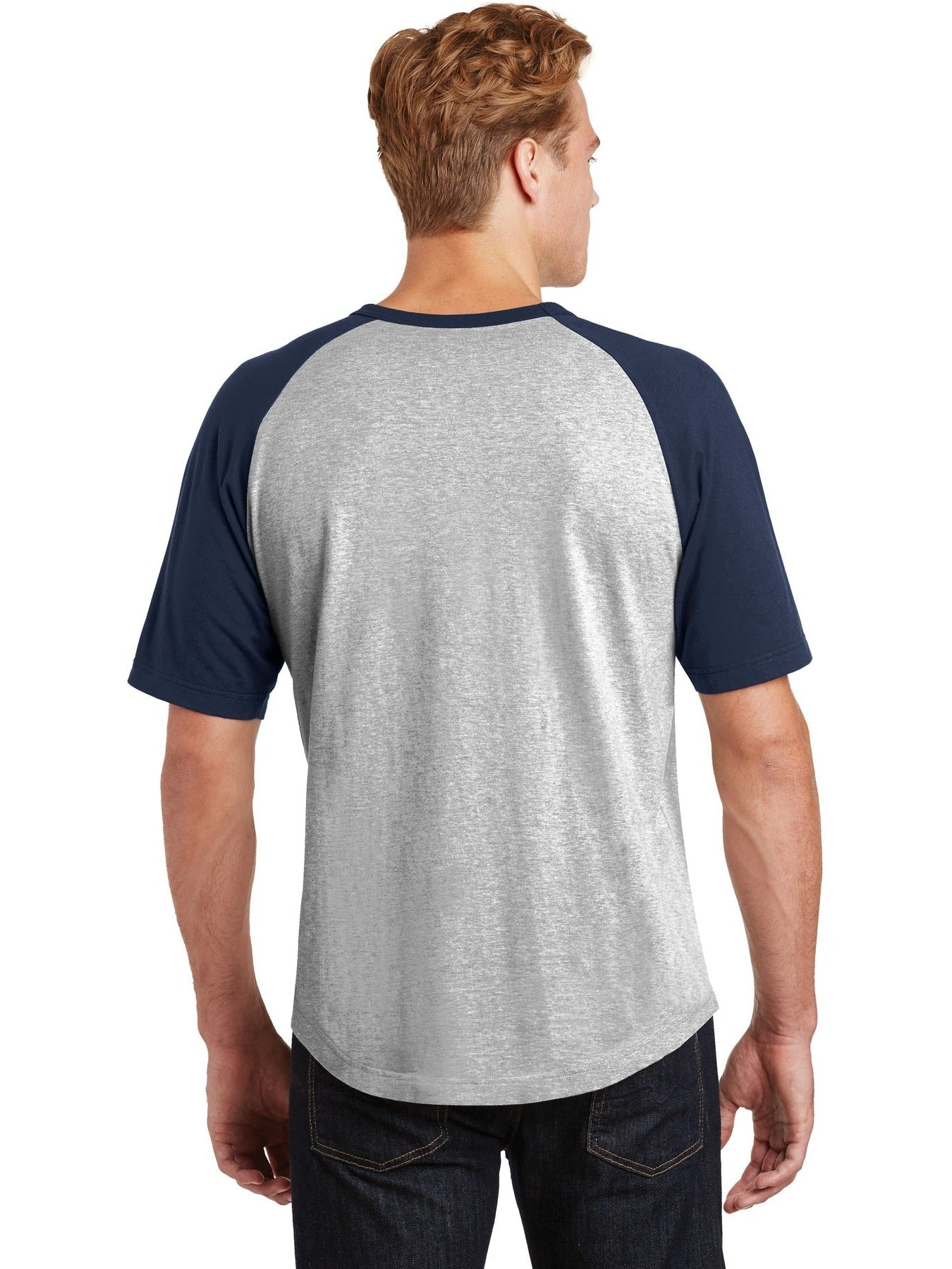 no-logo Sport-Tek Short Sleeve Colorblock Raglan Jersey-Regular-Sport-Tek-Thread Logic