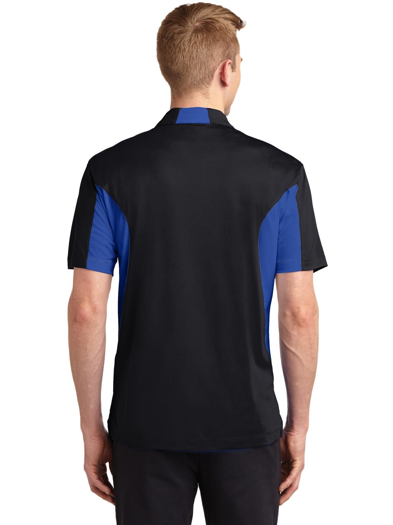 no-logo Sport-Tek Side Blocked Micropique Polo Shirt-Regular-Sport-Tek-Thread Logic