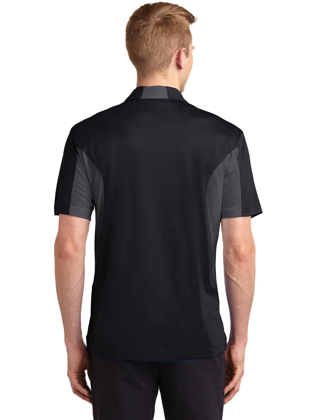 no-logo Sport-Tek Side Blocked Micropique Polo Shirt-Regular-Sport-Tek-Thread Logic