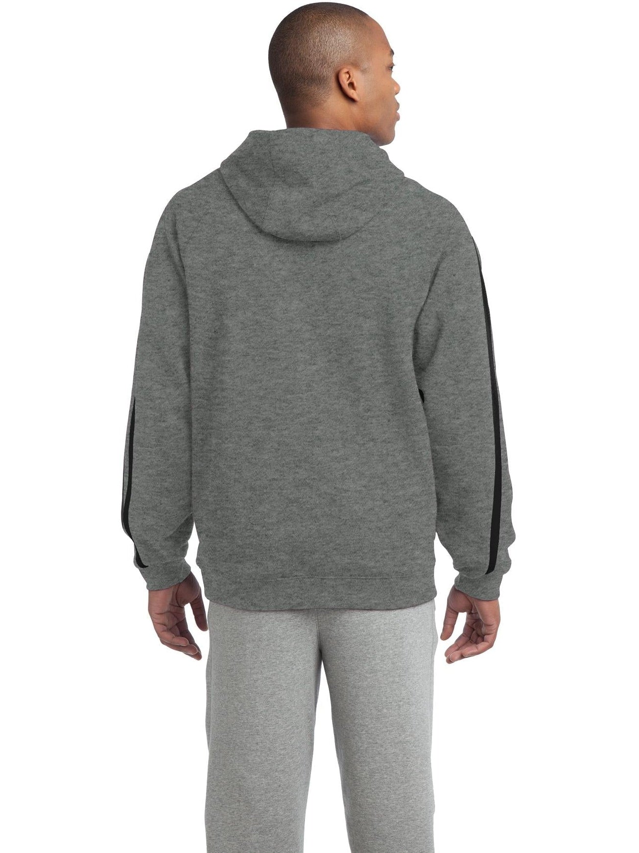 no-logo Sport-Tek Sleeve Stripe Pullover Hooded Sweatshirt-Active-Sport-Tek-Thread Logic