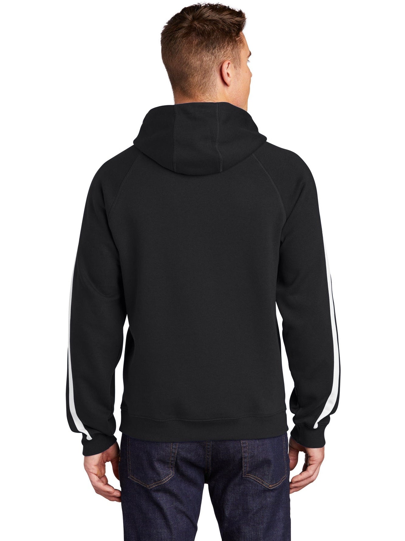 no-logo Sport-Tek Sleeve Stripe Pullover Hooded Sweatshirt-Active-Sport-Tek-Thread Logic