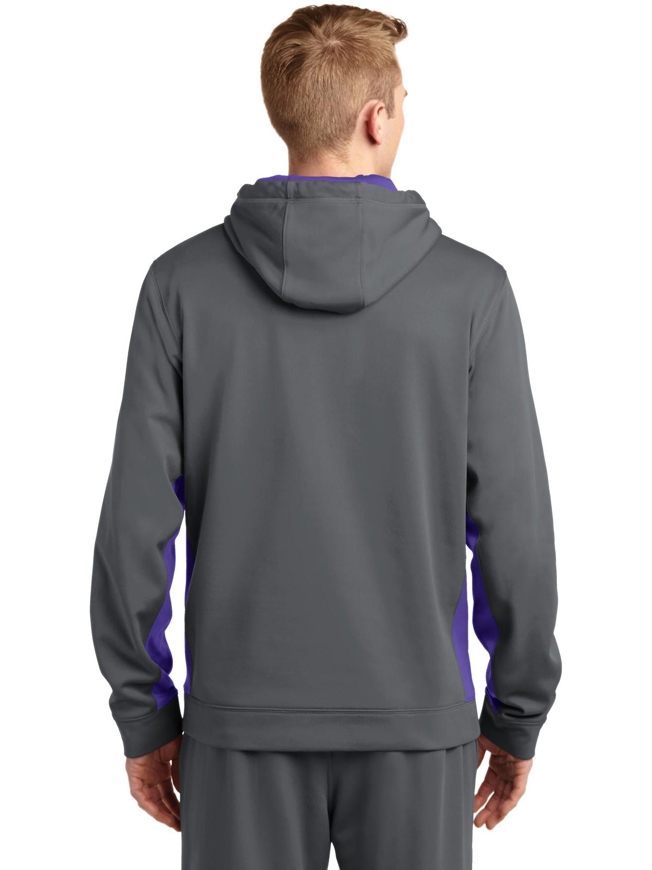 no-logo Sport-Tek Sport-Wick Fleece Colorblock Hooded Pullover-Regular-Sport-Tek-Thread Logic
