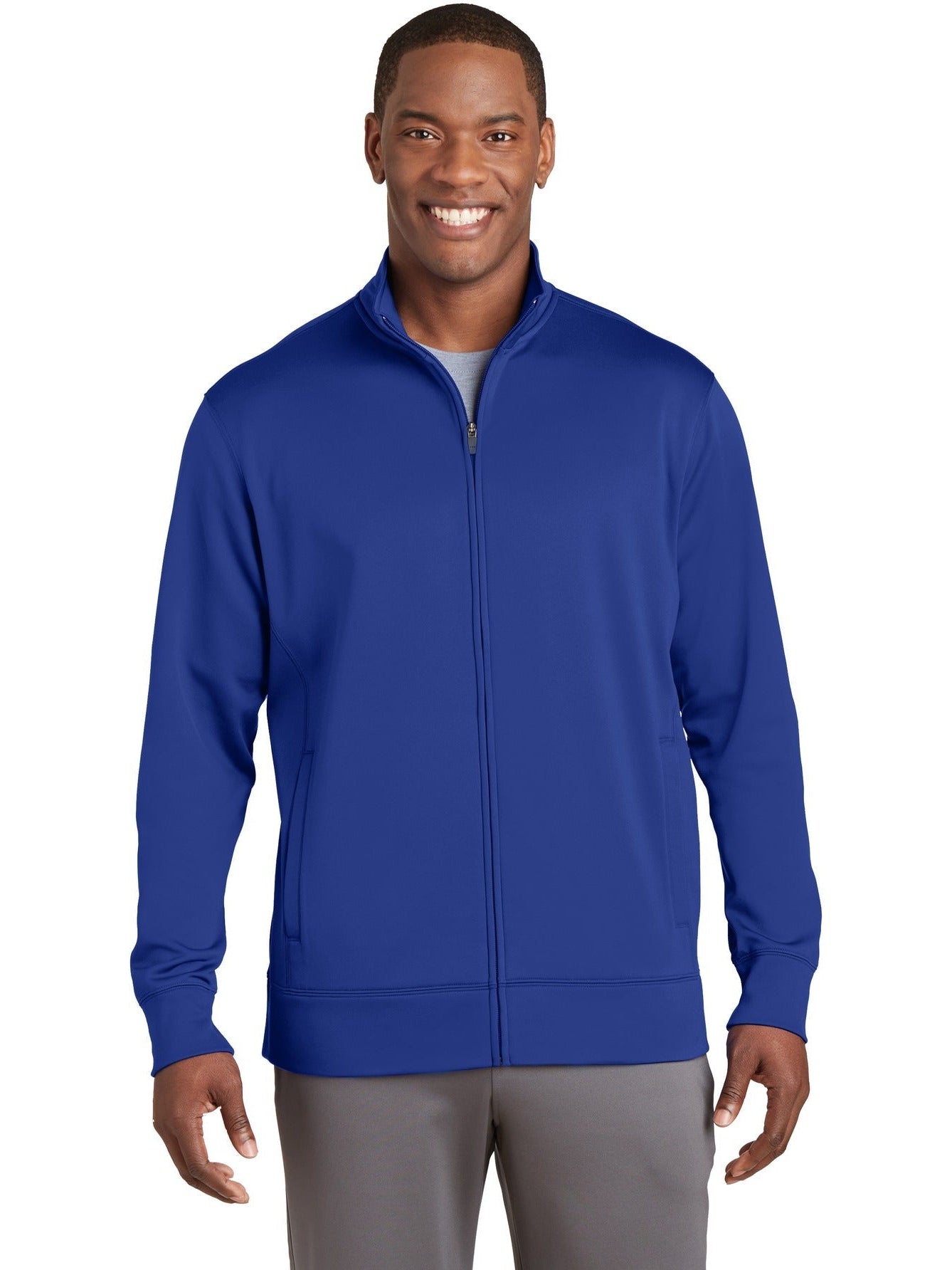 Sport-Tek Sport-Wick Fleece Full-Zip Jacket-Regular-Sport-Tek-True Royal-S-Thread Logic