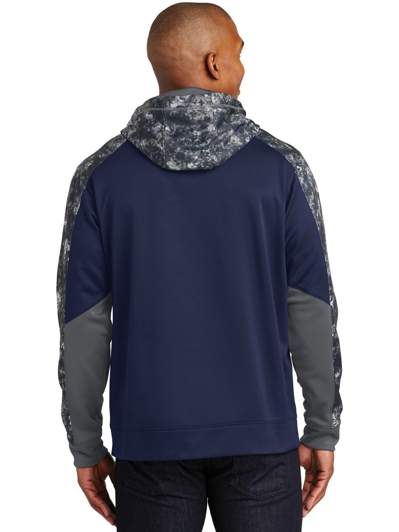 no-logo Sport-Tek Sport-Wick Mineral Freeze Fleece Colorblock Hooded Pullover-Regular-Sport-Tek-Thread Logic