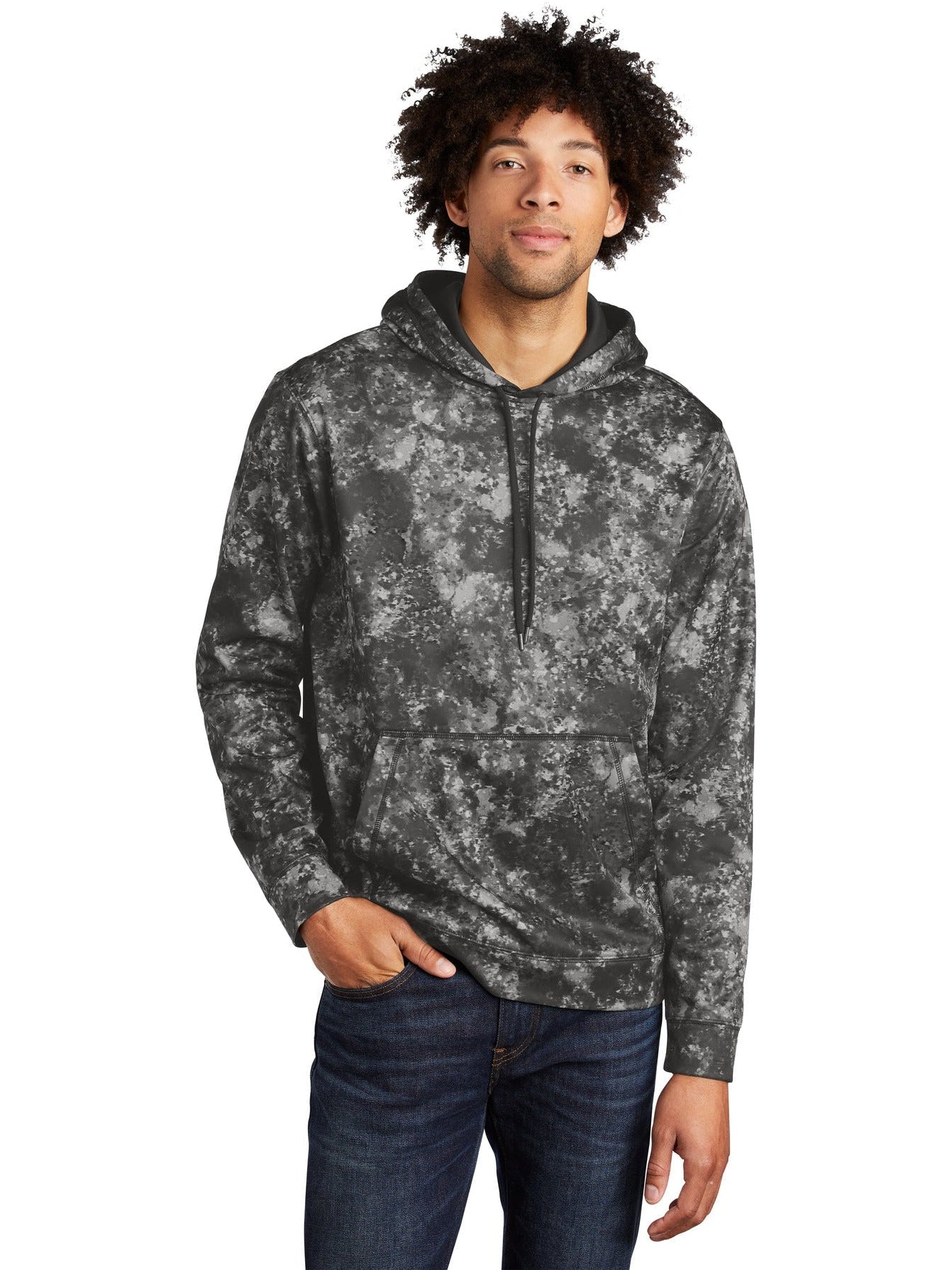 Sport-Tek Sport-Wick Mineral Freeze Fleece Hooded Pullover-Regular-Sport-Tek-Black-S-Thread Logic