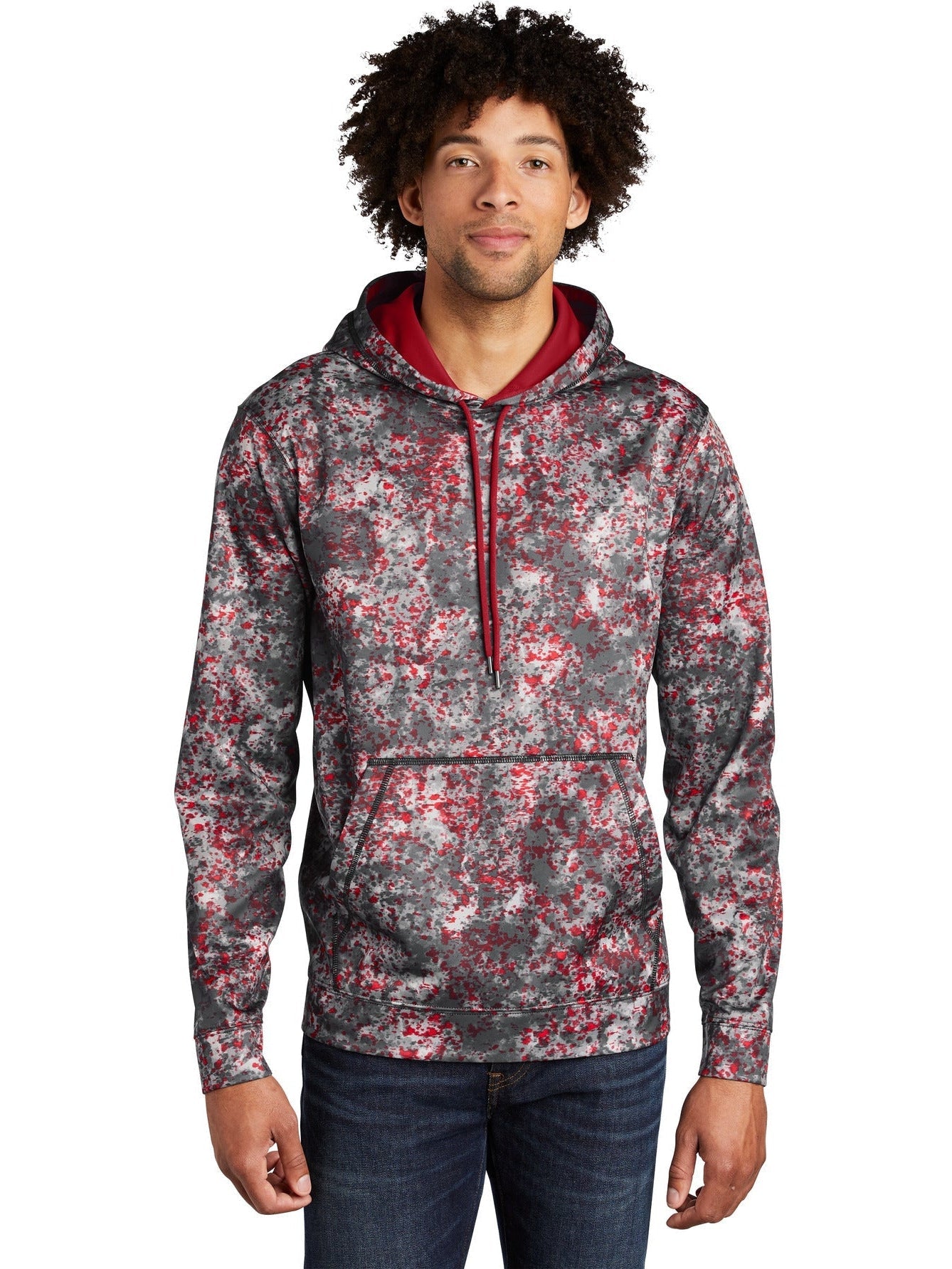 Sport-Tek Sport-Wick Mineral Freeze Fleece Hooded Pullover-Regular-Sport-Tek-Deep Red-S-Thread Logic