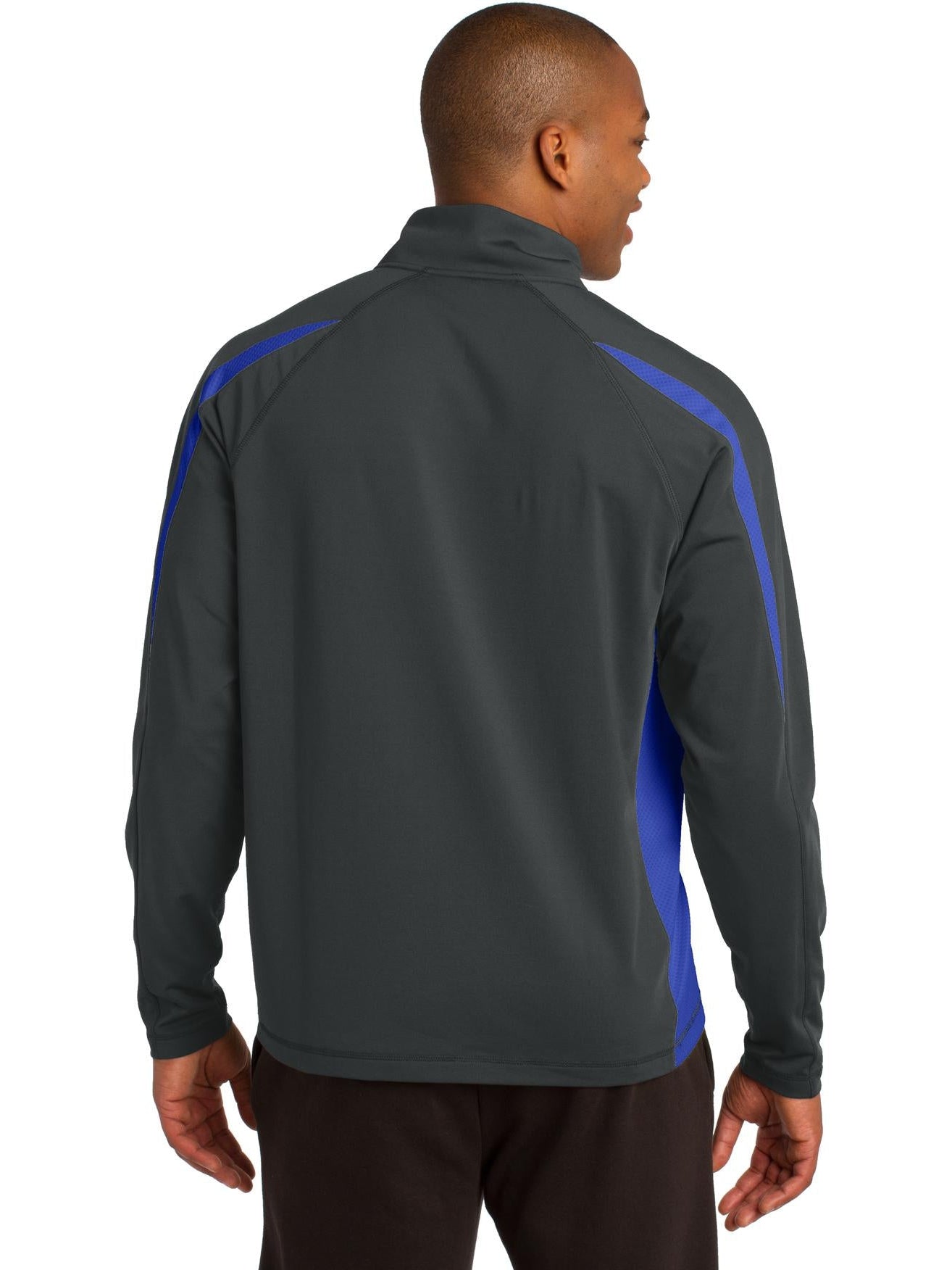 no-logo Sport-Tek Sport-Wick Stretch 1/2 Zip Colorblock-Regular-Sport-Tek-Thread Logic
