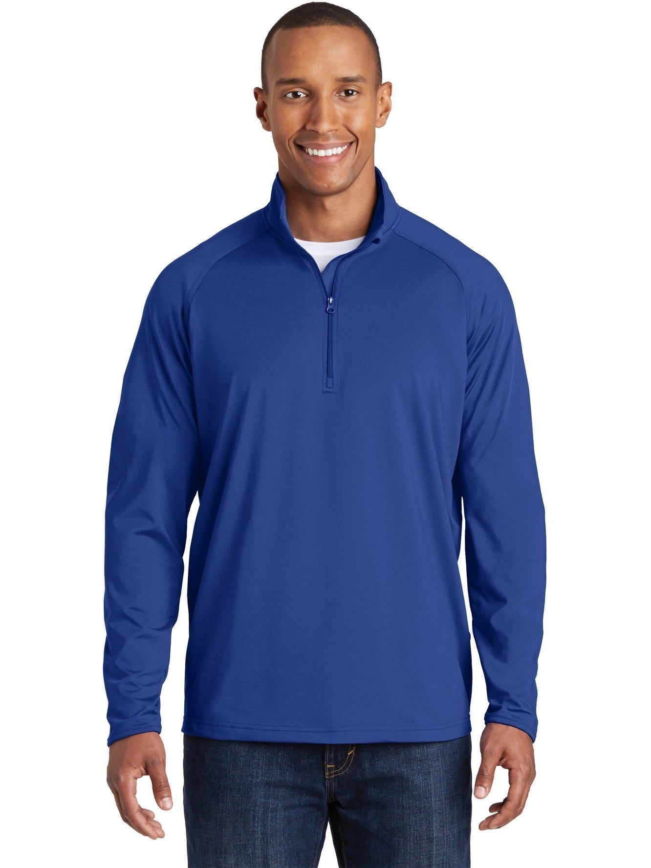 Sport-Tek Sport-Wick Stretch 1/2 Zip Pullover-Regular-Sport-Tek-True Royal-S-Thread Logic