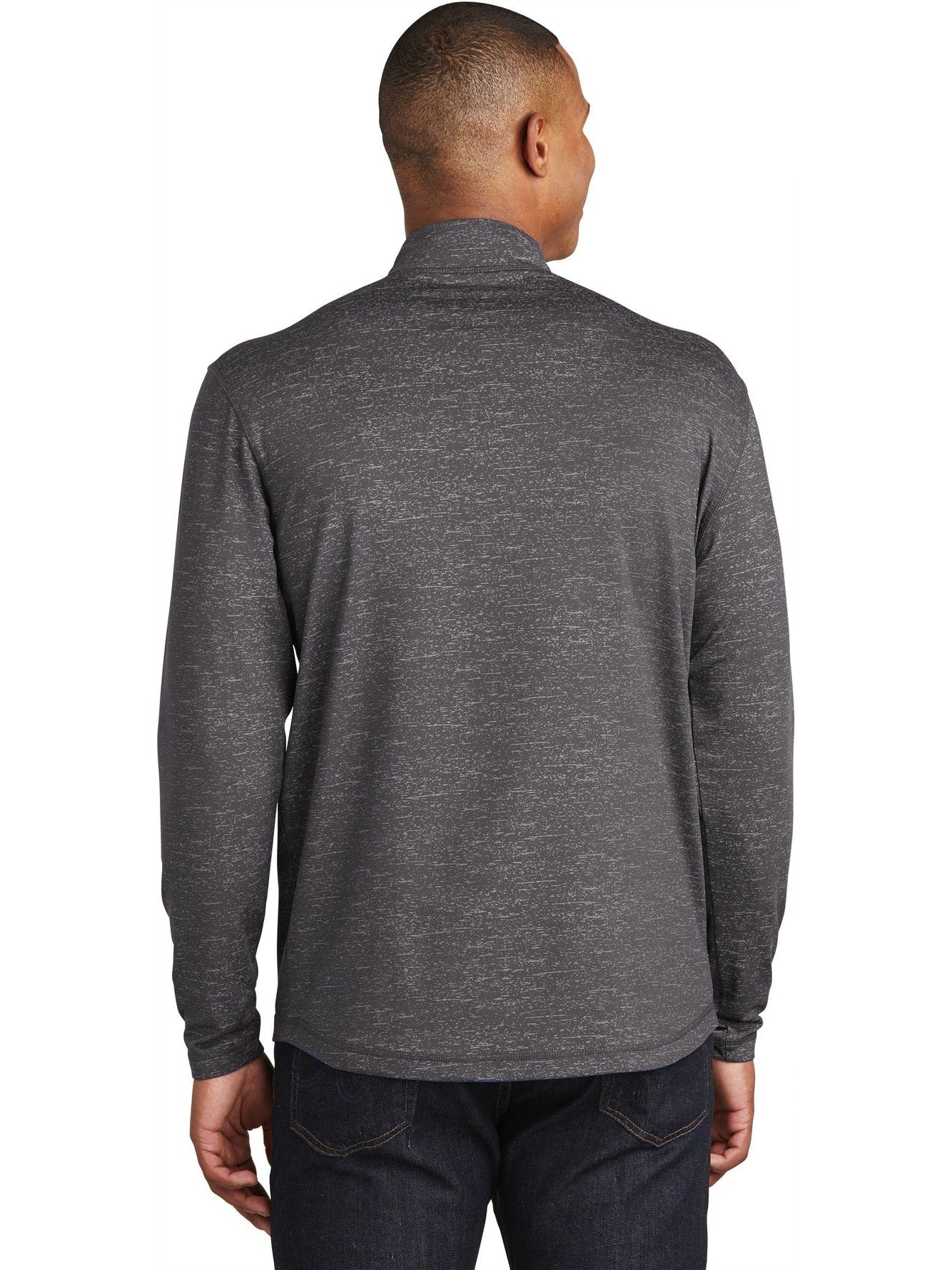 no-logo Sport-Tek Sport-Wick Stretch Reflective Heather 1/2-Zip Pullover-Regular-Sport-Tek-Thread Logic
