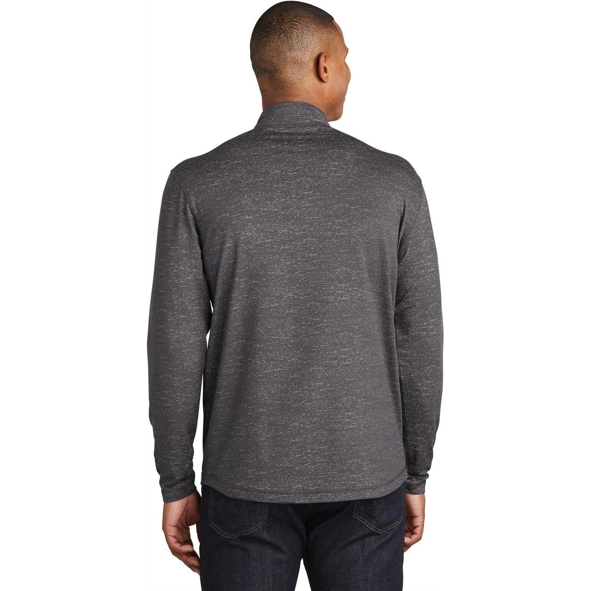 no-logo Sport-Tek Sport-Wick Stretch Reflective Heather 1/2-Zip Pullover-Regular-Sport-Tek-Thread Logic
